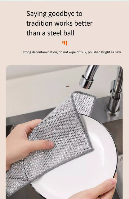 Wire Dishwashing Rags – Stainless Steel Scrubber Set of 2