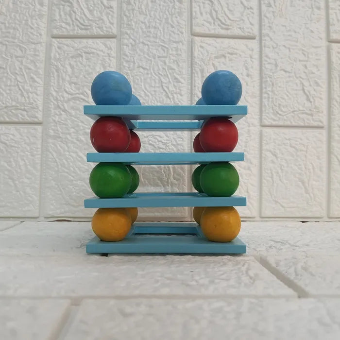 Rainbow Balls Tower Wooden Montessori Inspired