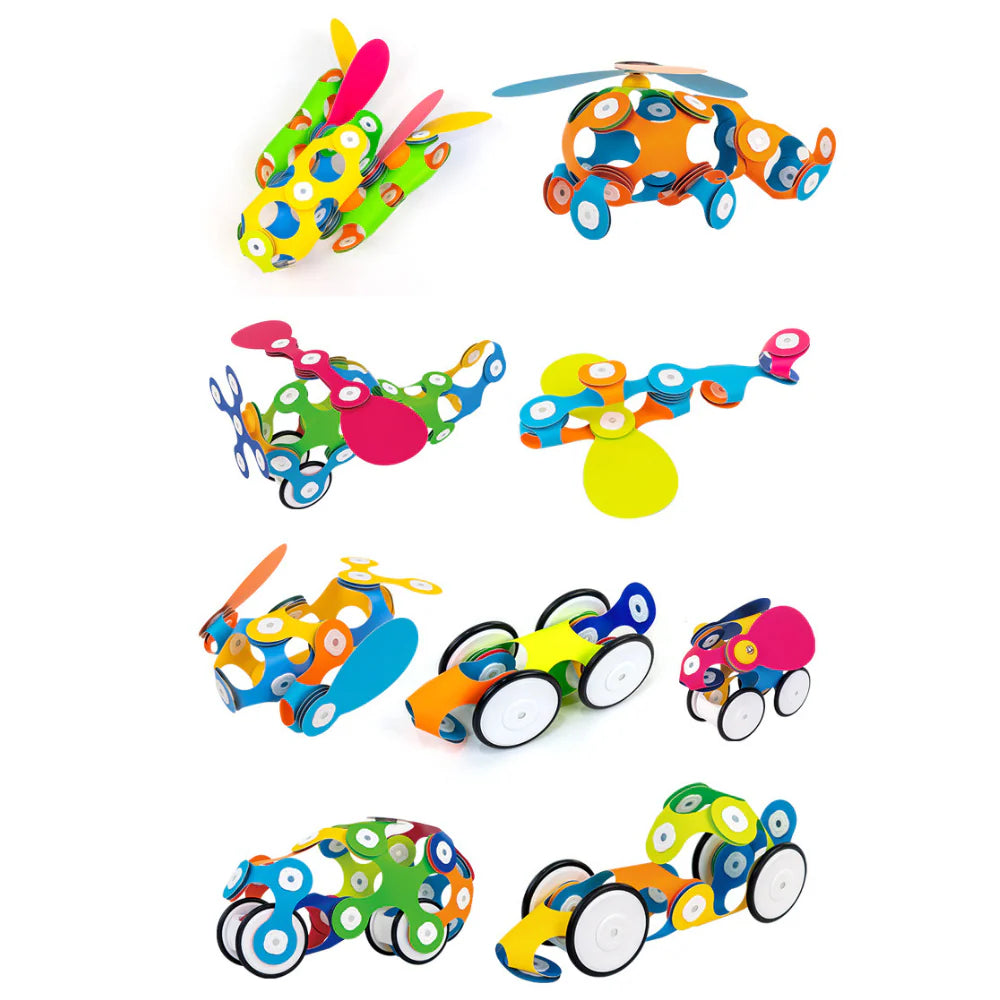 Jugnu Rainbow Magnetic Sheets Builder 16 pc Educational Construction Toy for Kids