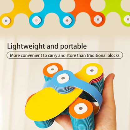 Jugnu Rainbow Magnetic Sheets Builder 16 pc Educational Construction Toy for Kids