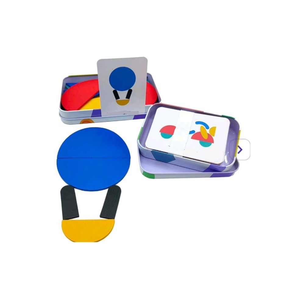 Shapes Puzzle Pieces with Ref Cards 2 in 1