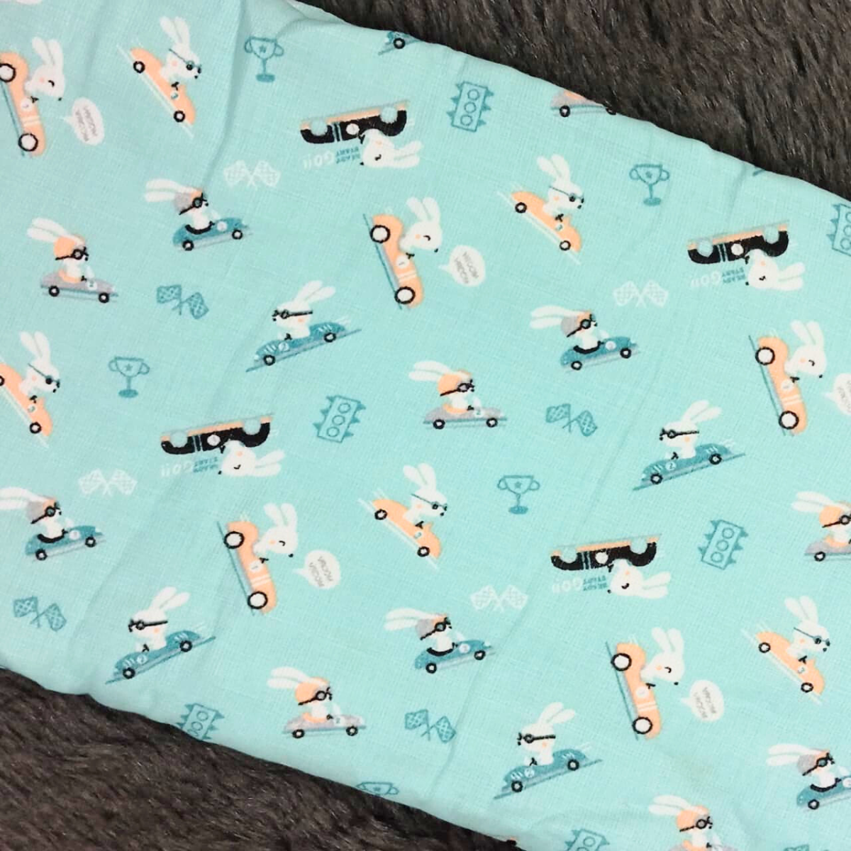 Riding Bunny Adventure: 6-Layered Muslin Swaddle Blanket for Soft and Cozy Comfort