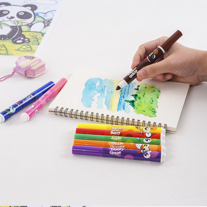 Scented Colour Markers – Pack of 12 Fragrance Sketch Pens for Kids’ Creative Fun