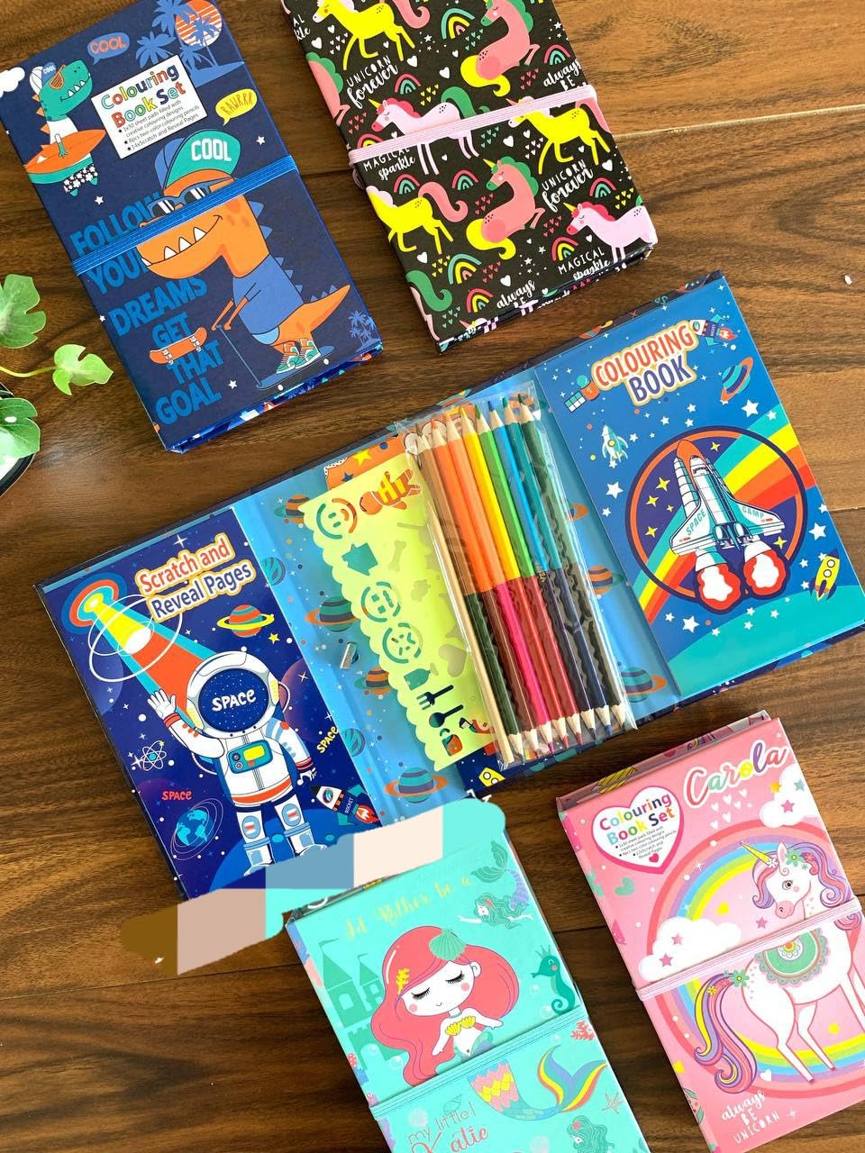 Scratch and Coloring Book Set in 1 for Kids Art Craft Boys Girls Toddlers Activity