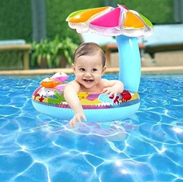 Umbrella Shape Swimming Float Inflatable Baby Water Float Seat Boat Pool Toy Toddler