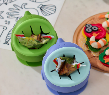 Dino Silicone Bowl Snack Cups for Toddlers Container