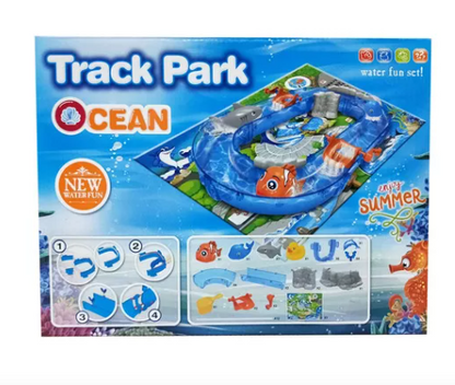 Ocean Track Water Slide Park Set for Kids – Fish-Themed Water Fun Adventure Toy