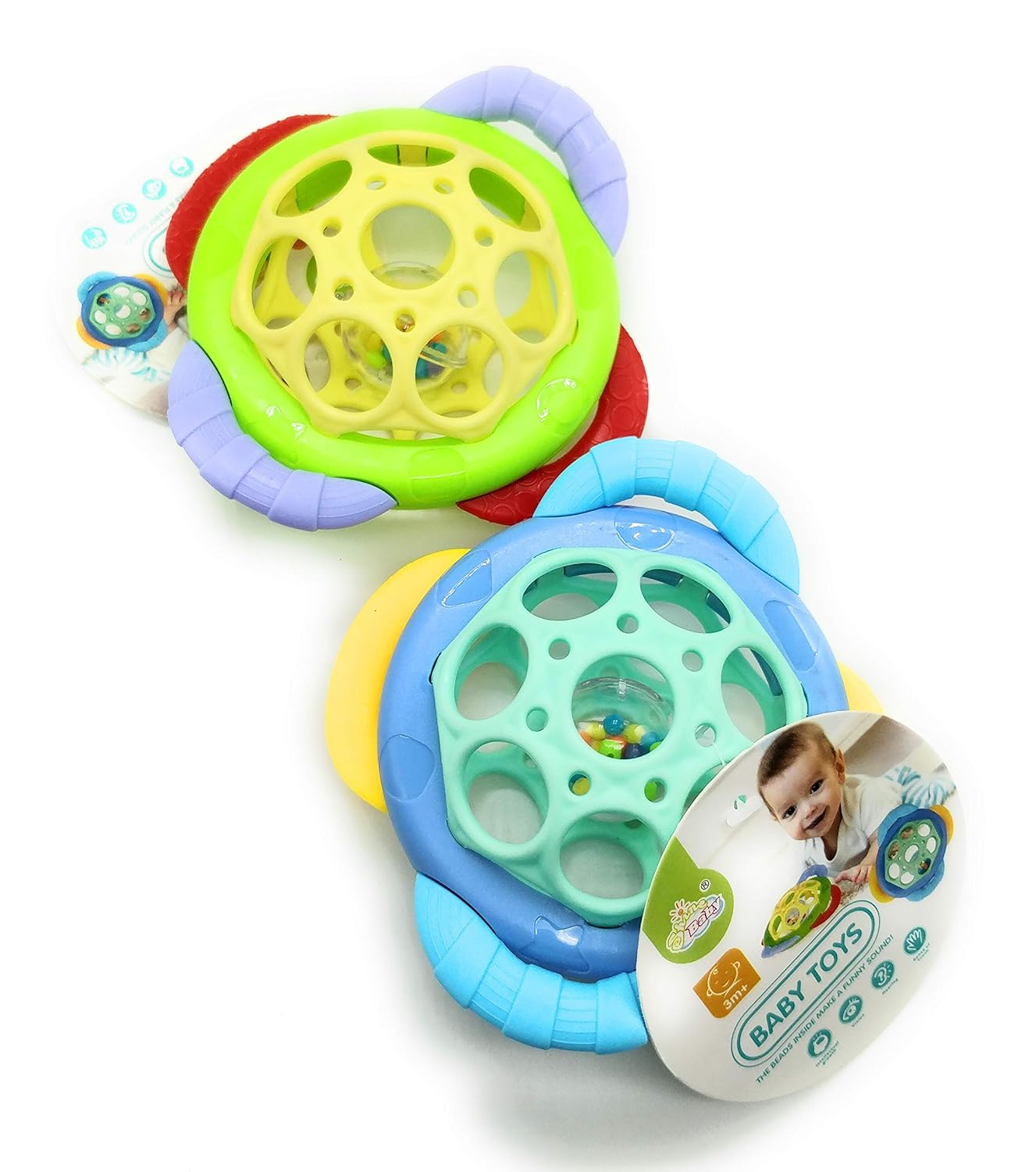 Silicone Baby Ball Rattle Soft Teething Toy for Sensory Development