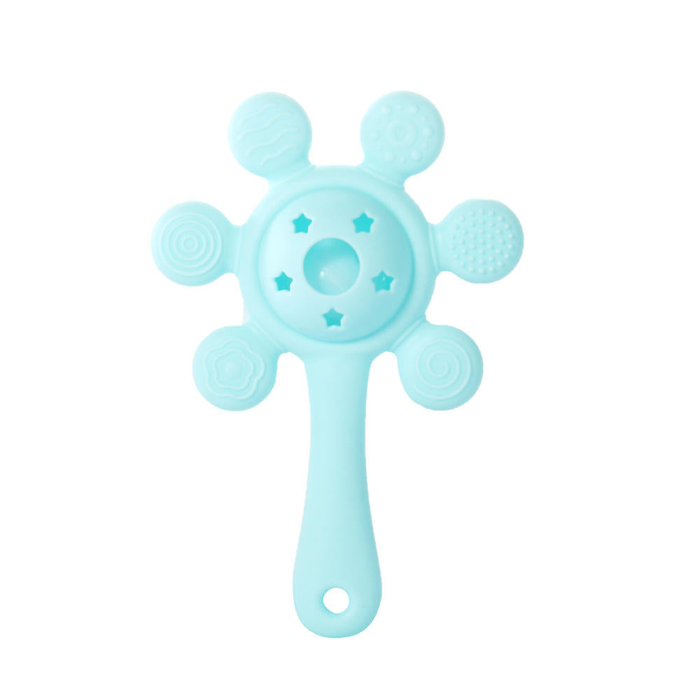 Sun Silicone Teether Rattle Toy – Soft & Safe for Babies