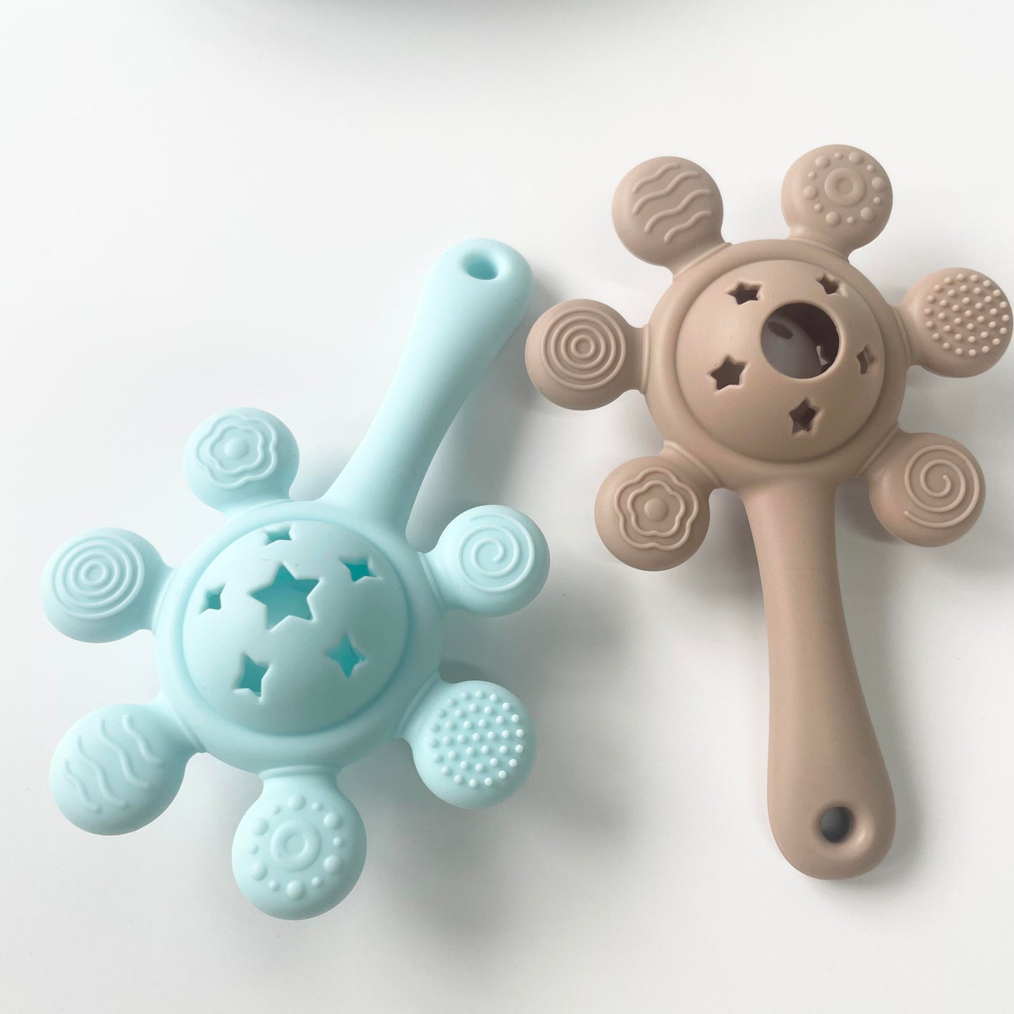 Sun Silicone Teether Rattle Toy – Soft & Safe for Babies