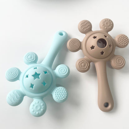 Sun Silicone Teether Rattle Toy – Soft & Safe for Babies