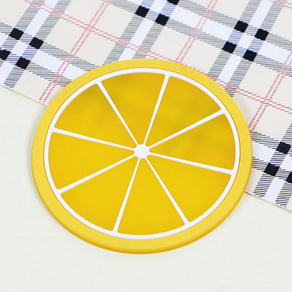 Silicone Coaster Set - Fruit Design Heat-Resistant – 5-Piece