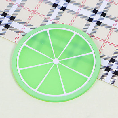 Silicone Coaster Set - Fruit Design Heat-Resistant – 5-Piece