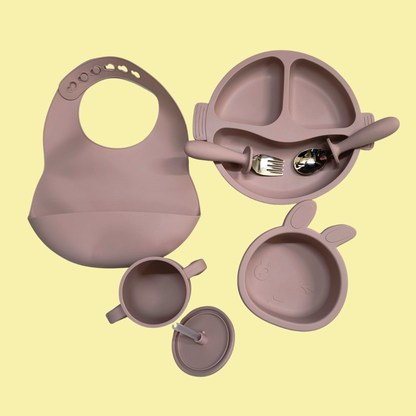 Silicone Tableware Suction Baby Feeding Set – Easy Grip