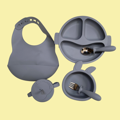 Silicone Tableware Suction Baby Feeding Set – Easy Grip