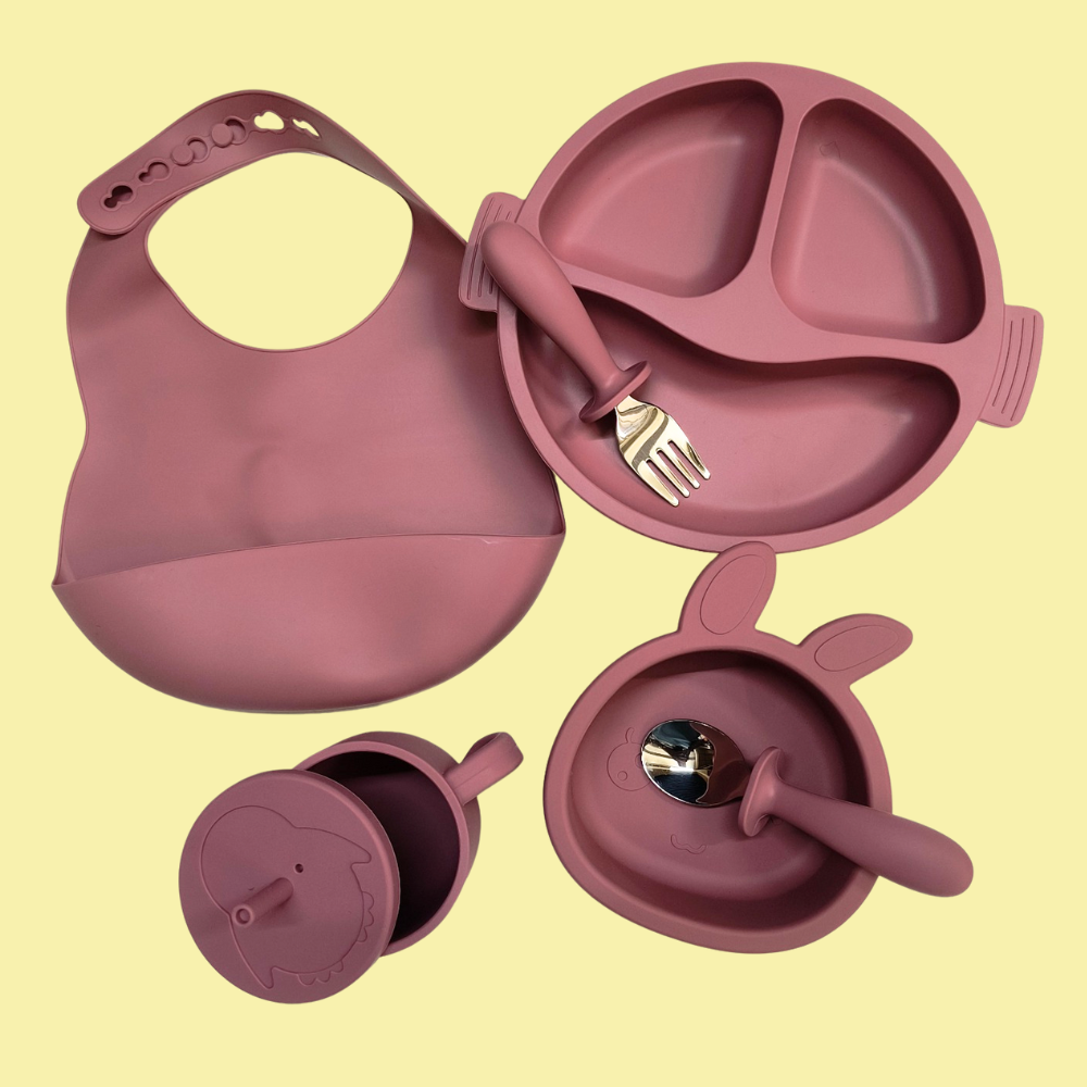 Silicone Tableware Suction Baby Feeding Set – Easy Grip