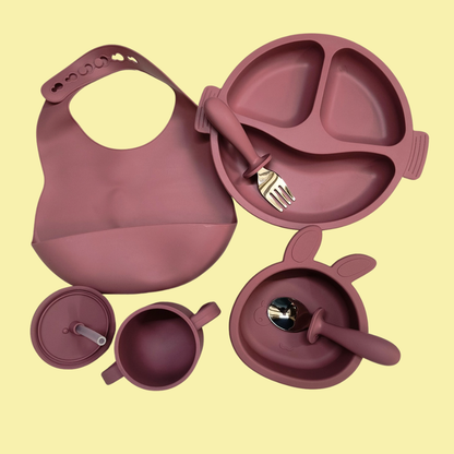 Silicone Tableware Suction Baby Feeding Set – Easy Grip