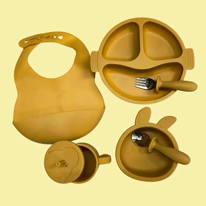Silicone Tableware Suction Baby Feeding Set – Easy Grip