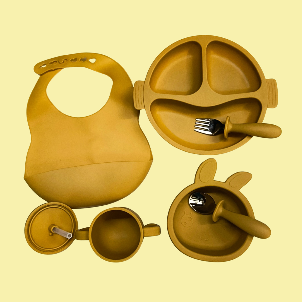 Silicone Tableware Suction Baby Feeding Set – Easy Grip