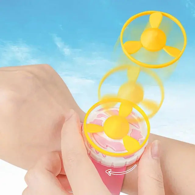 Spinning Flying Disc Slap Band Toy | Wristband Launcher with Frisbee – Fun Outdoor Play for Kids (1pc Random)