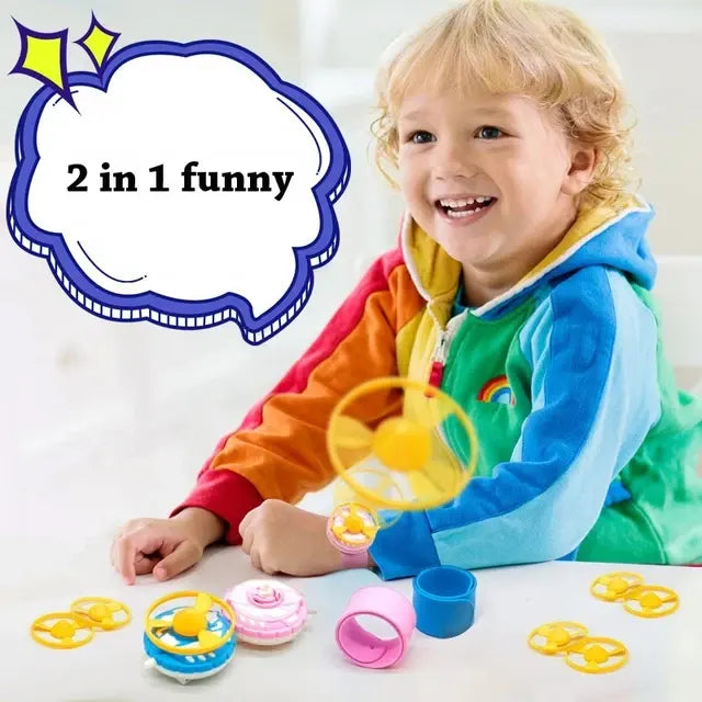 Spinning Flying Disc Slap Band Toy | Wristband Launcher with Frisbee – Fun Outdoor Play for Kids (1pc Random)