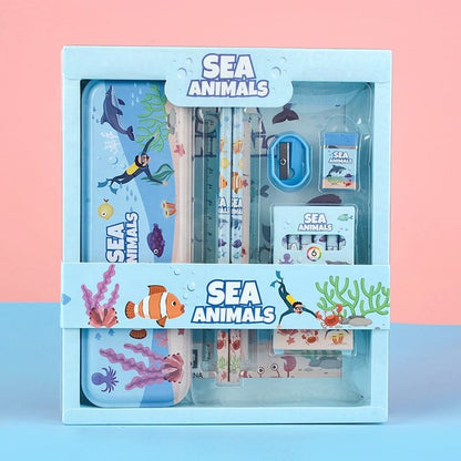 Sea Animal Stationery Set for Kids – Marine-Themed Return Gift Box Idea