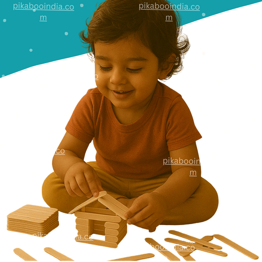 Popsicle Stick Set – Multicolor & Plain for DIY Crafts