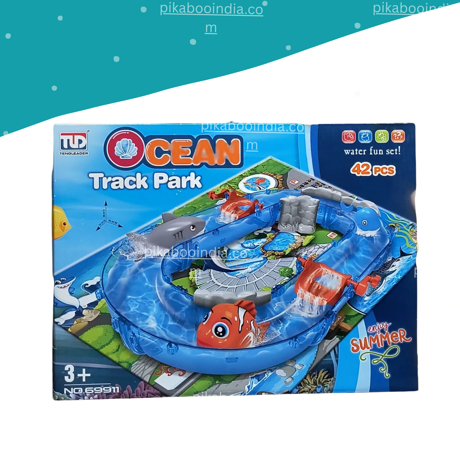 Ocean Track Water Slide – Fish-Themed Fun for Kids