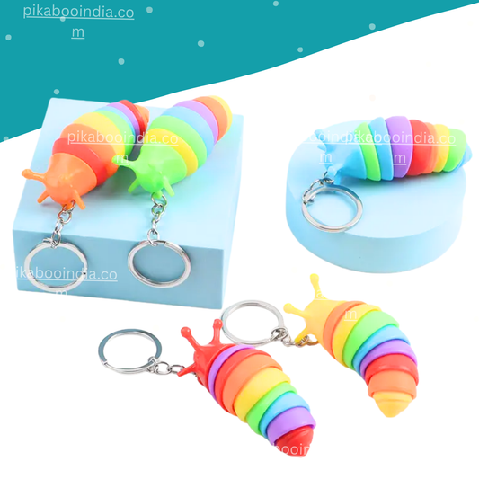 Cute Slug Fidget Keychain – Sensory Stress Relief Toy