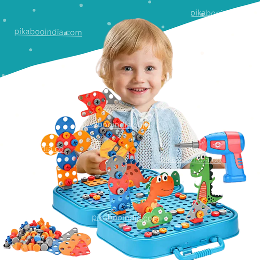 Super Engineer Toolbox Toy | Drill, Screwdriver & Creative Puzzle Set for Kids 3+ – STEM Construction Fun