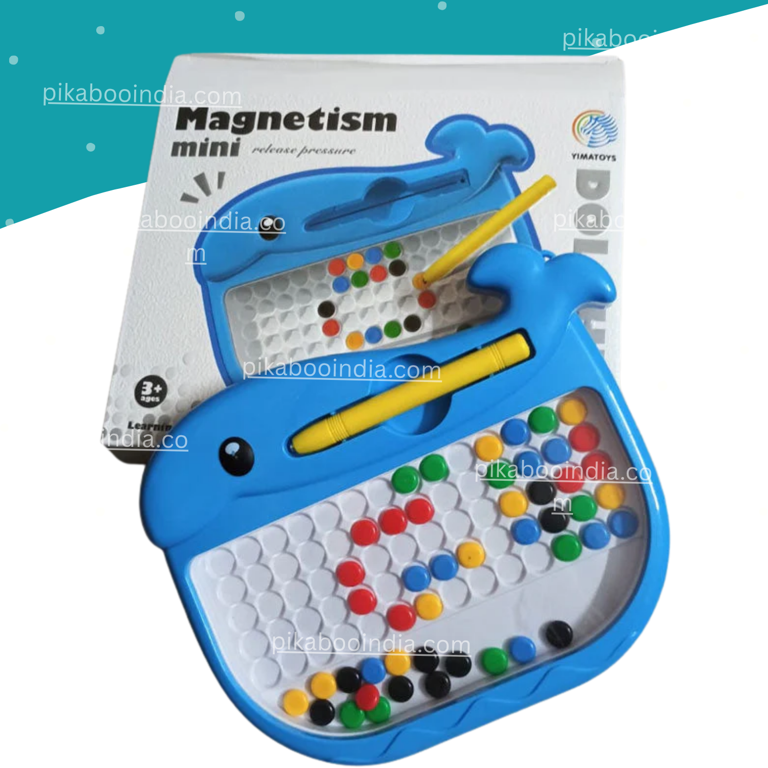 Dolphin Magnetic Bead Drawing Board With Pen | Montessori Fine Motor Toy
