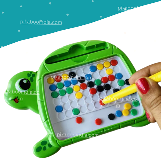 Turtle Magnetic Beads Board – Mini Drawing Toy Fun