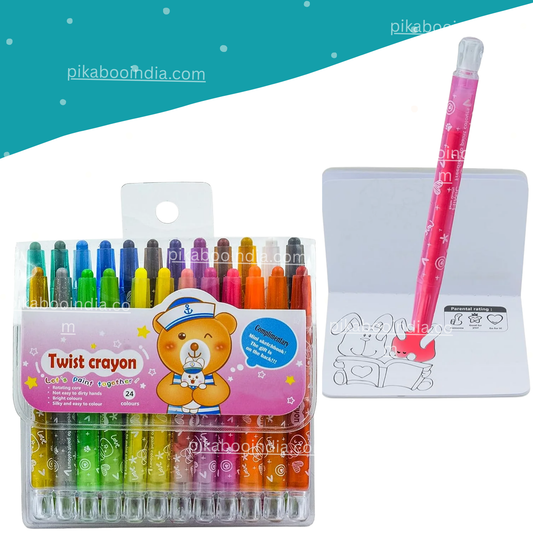 Twist-Up Rolling Crayon Stick Pens | Smooth Art & Craft