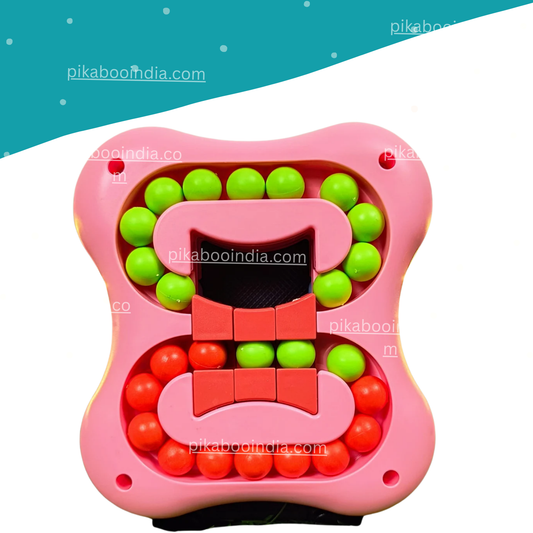 Magic Bean Cube Puzzle – Rotating Shape Toy with Beads for Kids’ Decompression Fun