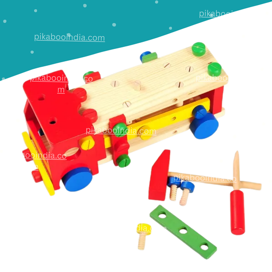 Wooden STEM Truck – DIY Screw Toy for Kids