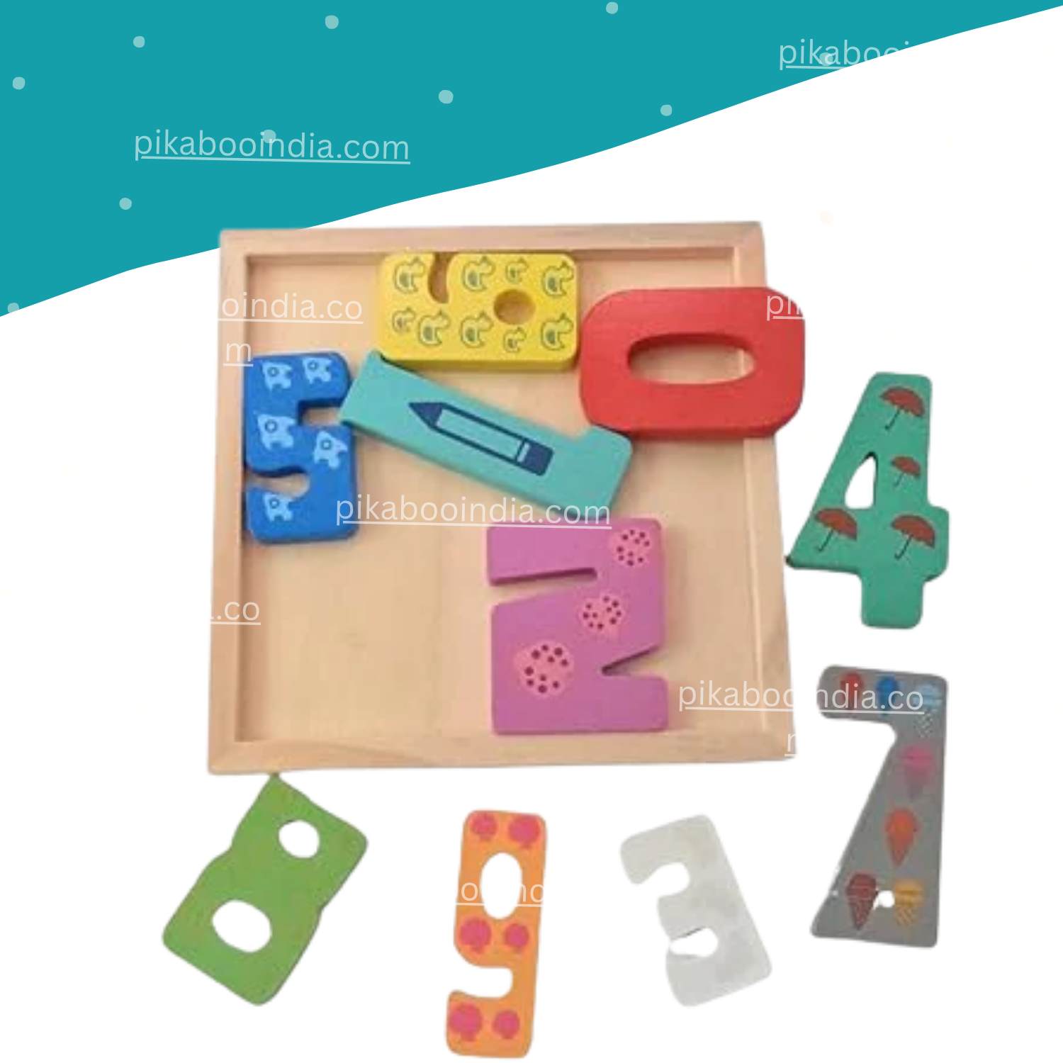 Montessori Wooden Number Puzzle Ages 3+ | Counting & Math Matching Game