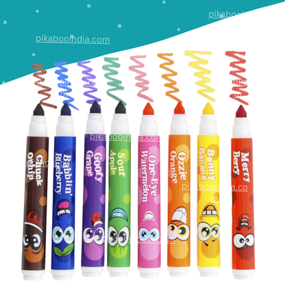 Scented Colour Markers – Pack of 12 Fragrance Sketch Pens for Kids’ Creative Fun