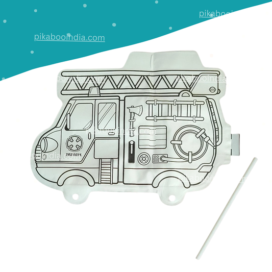 3D Fire Engine DIY Kit – Color, Inflate & Build Toy