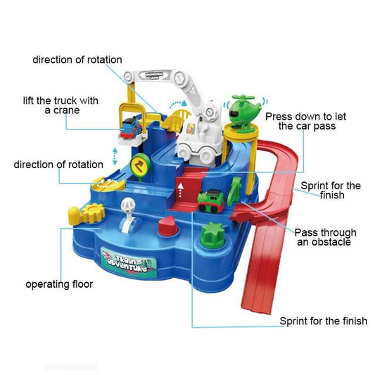 Train Track Adventure Playset – Interactive Vehicle & Ramp Toy for Kids