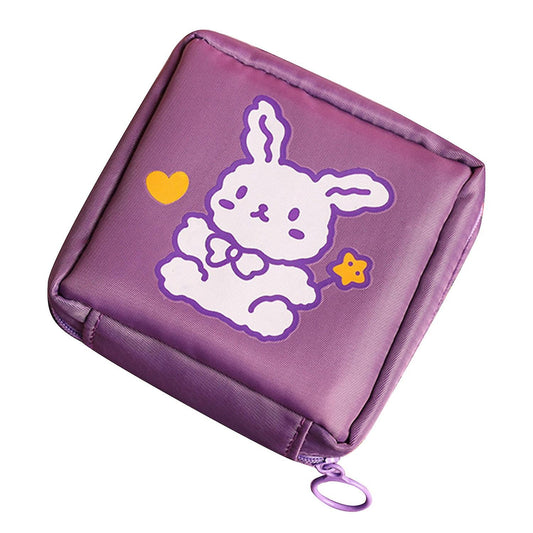 Kids Essential Travel Organiser / Sanitary Napkin Storage Bag Cute Cartoon Design for Women & Teens