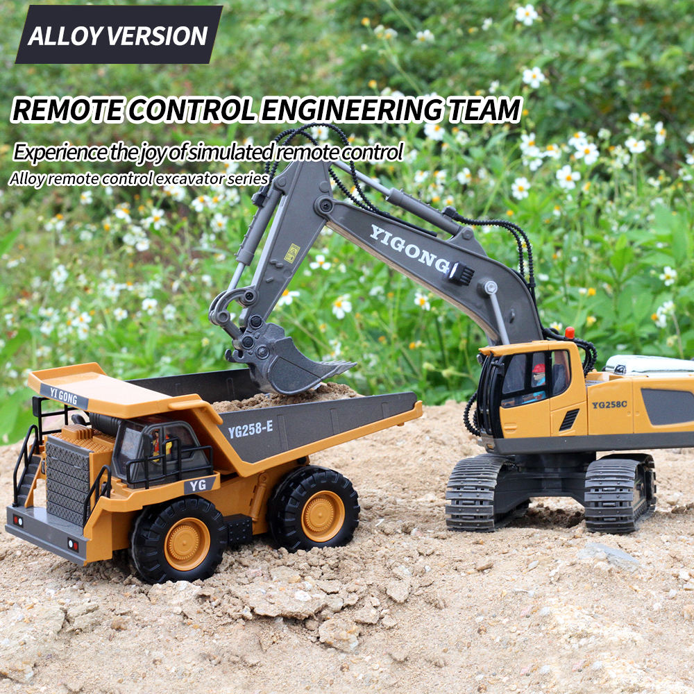 Construction Excavator RC Truck Kids Play Vehicle Toy