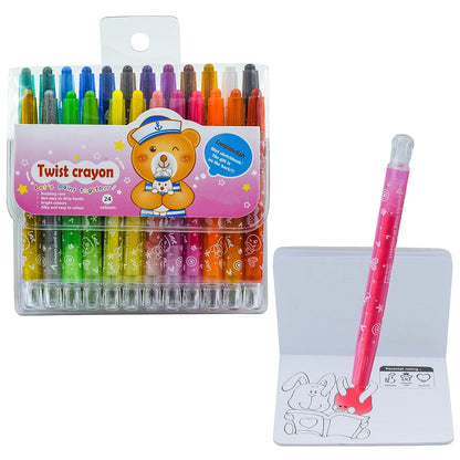 PiK A BOO ll Twist-Up Rotating Rolling Crayons Stick Pen