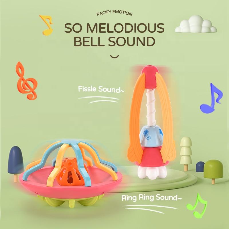 UFO & Rocket Rattle Bells Set – Fun for Infants