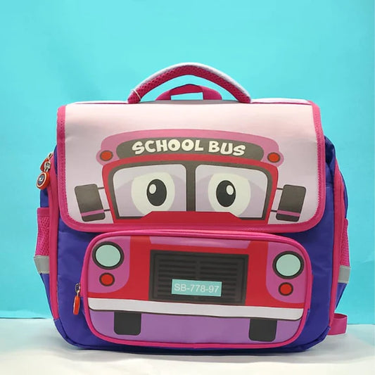 School Bus-Design Rectangular Shape Backpack for Kids