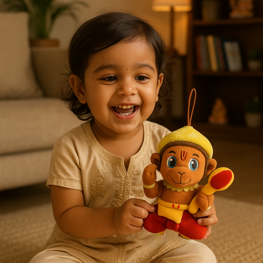 🕉️ Hanumanji Sound Toy for Kids | Talking Plush Soft Toy | Devotional Toy for Babies & Toddlers