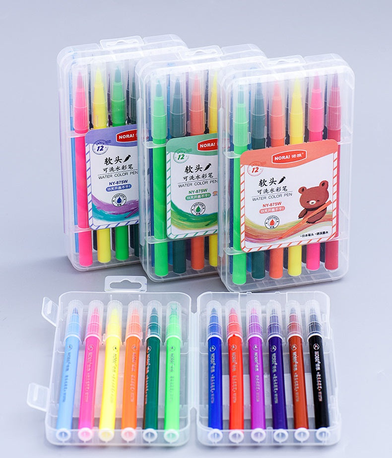 Water Color Pen Soft Nib Watercolor Pen Art Hook Line Signature Pens Set Children's Graffiti Watercolor Brush