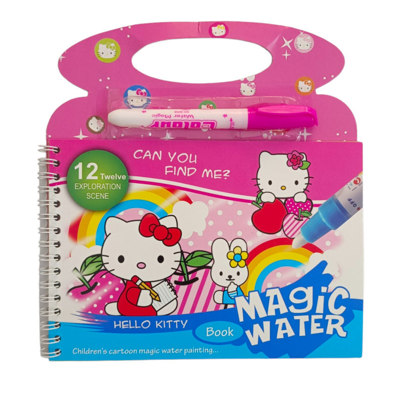 Handle Water Magic Book With Pen, Coloring with Water