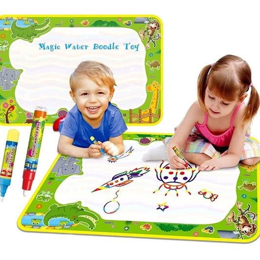 Magic Water Doodle Reusable Mat Writing Pen Holding Practice Educational For Toddlers Kids