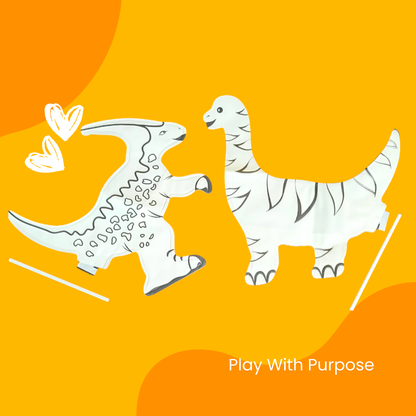 3D Dinosaurs DIY Kit – Inflate, Color & Build Prehistoric Fun for Kids (Assorted)