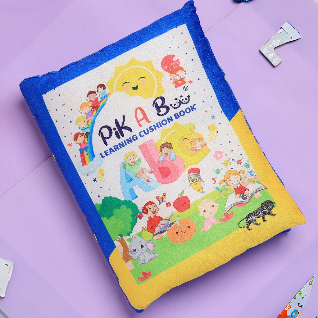 Blue Learning Cushion Book with English Rhymes for Kids